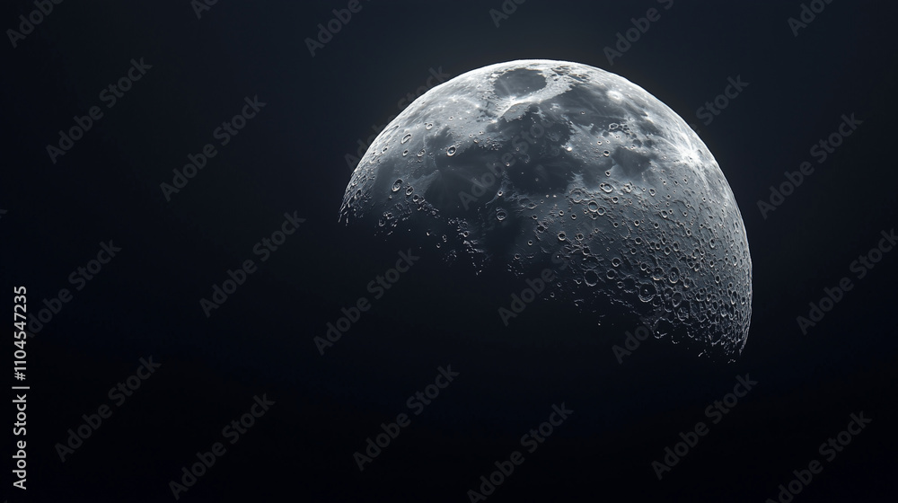 Close up of crescent moon on dark background Close up of crescent moon on dark background