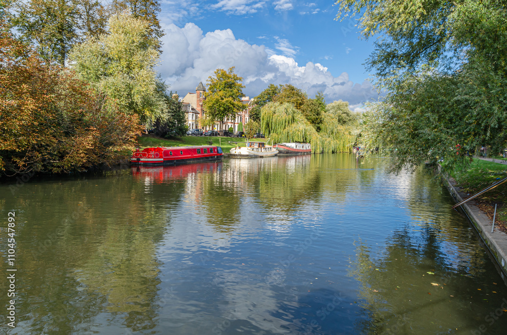 Banks of the River Cam in Cambridge, UK Banks of the River Cam in Cambridge, UK