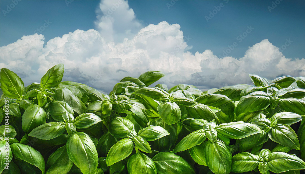 Obraz premium Basil filled wallpaper