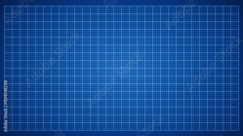 Repeatin blue print background or millimeter paper pattern with grid lines for design projects and animations. Technical looking backdrop for presentation of mechanical or acrchitecture early design.
