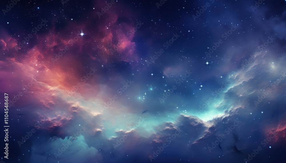 A stunning cosmic scene featuring vibrant colors and swirling clouds in deep space. A stunning cosmic scene featuring vibrant colors and swirling clouds in deep space.