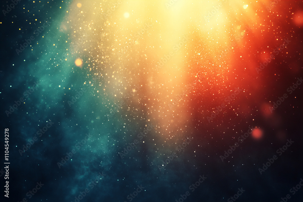 Obraz premium Magical sparkling bokeh light rays with vibrant gradients, dreamy glow, and shimmering particles for festive, creative, and elegant visual designs