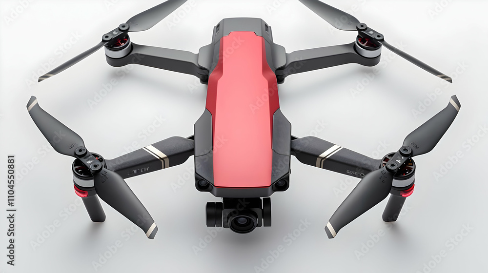 Red Drone 3D Render Red Drone 3D Render