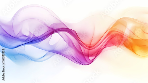 Abstract colorful waves flowing harmoniously in a chromatic background, creating a fluid harmony. Chromatic. Illustration photo