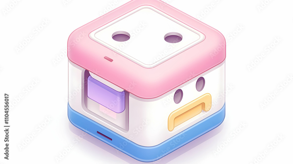 Cute 3D Illustration of a Power Outlet Cute 3D Illustration of a Power Outlet