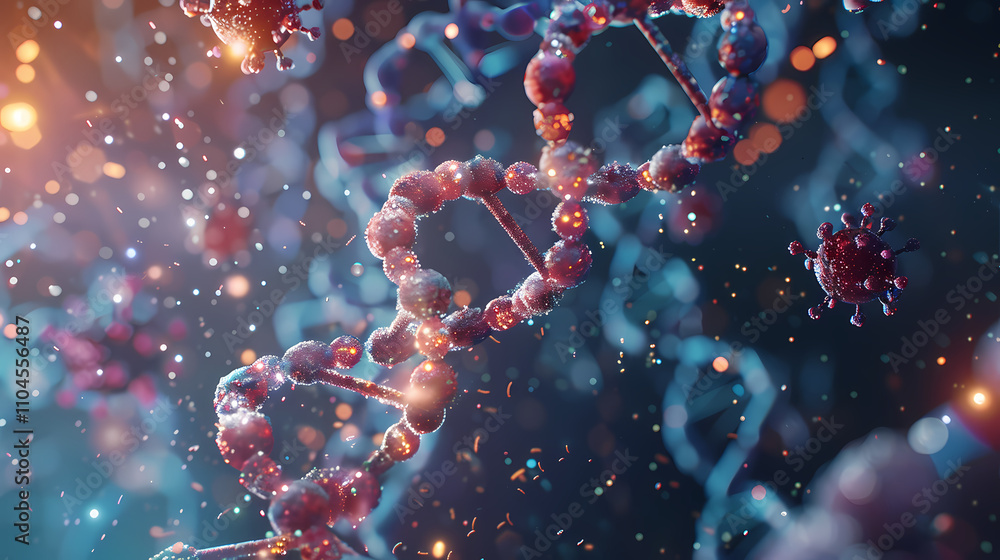 DNA Strand Microscopic View DNA Strand Microscopic View