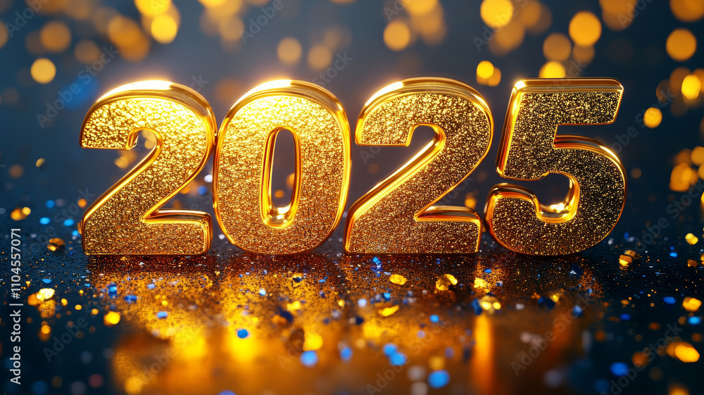 Happy New Year greeting card. Christmas tree, balls, golden tinsel confetti and snowflakes. Concept for greeting card, party invitation, social media banner. Happy New Year greeting card. Christmas tree, balls, golden tinsel confetti and snowflakes. Concept for greeting card, party invitation, social media banner.