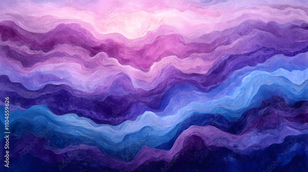 A vibrant display of flowing pastel hues showcases a blend of purple and blue colors, creating a mesmerizing abstract pattern that evokes a sense of calmness and fluidity. Chromatic. Illustration A vibrant display of flowing pastel hues showcases a blend of purple and blue colors, creating a mesmerizing abstract pattern that evokes a sense of calmness and fluidity. Chromatic. Illustration