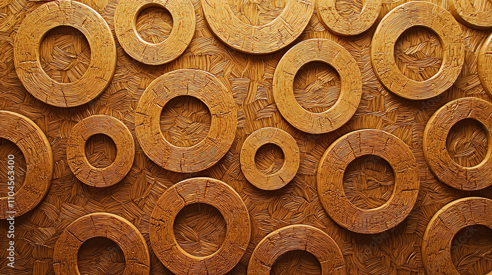 Natural woodcut rings texture on warm brown backdrop creates an inviting and rich aesthetic for design and decor Natural woodcut rings texture on warm brown backdrop creates an inviting and rich aesthetic for design and decor