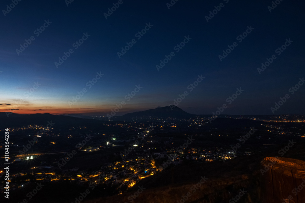 Fototapeta premium View of the city at night from above
