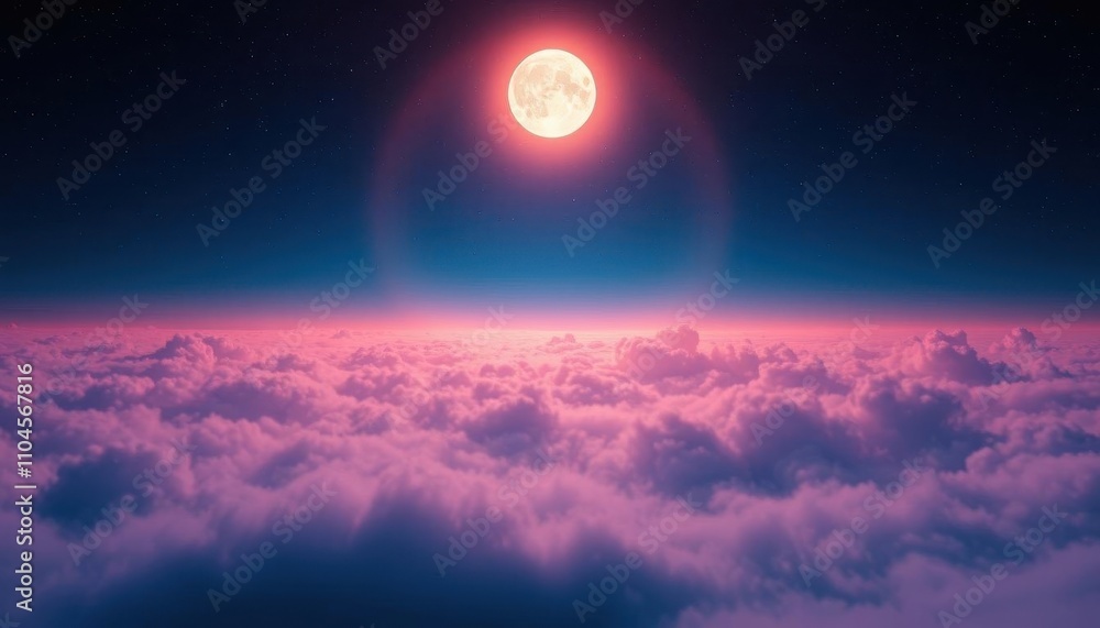 a view of a full moon rising over the clouds a view of a full moon rising over the clouds