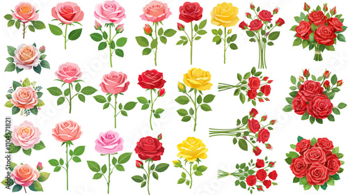 薔薇の花のイラスト集