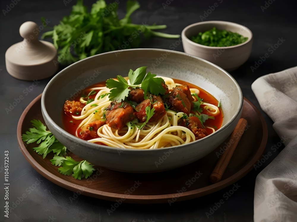 spaghetti with tomato sauce and basil spaghetti with tomato sauce and basil