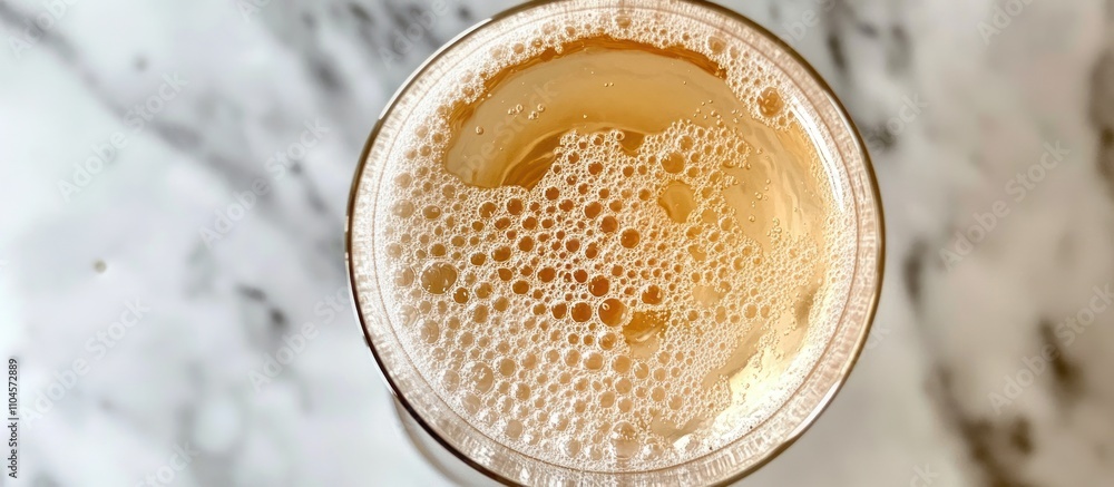 Champagne-style sparkling wine with bubbles rising in an elegant flute Champagne-style sparkling wine with bubbles rising in an elegant flute