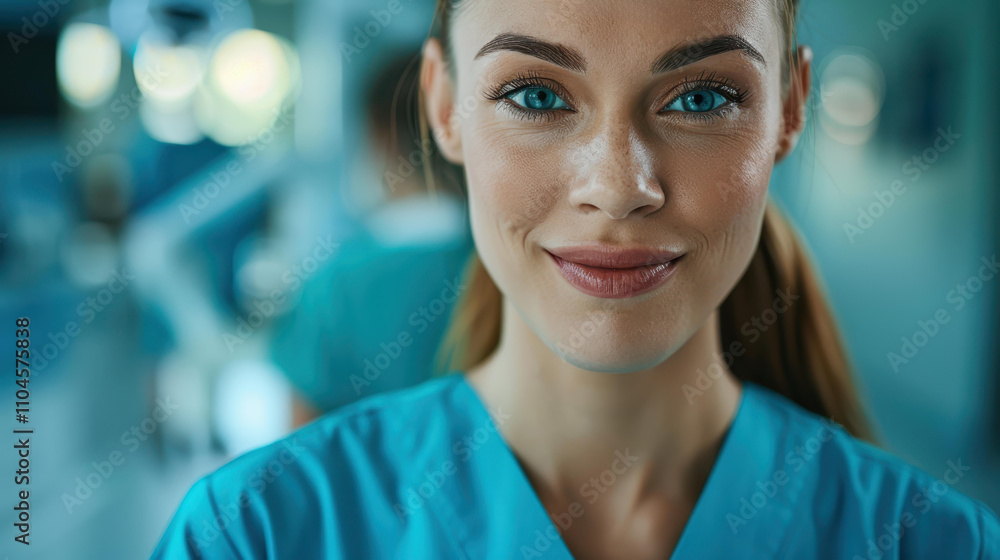 Young and skilled dentist smiles in her stylish uniform, ready to provide excellent dental care in her modern practice. Young and skilled dentist smiles in her stylish uniform, ready to provide excellent dental care in her modern practice.