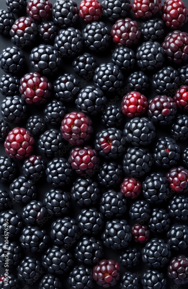 Fresh blackberries fill entire image. Multitude of plump dark blackberries, vibrant red blackberries create rich visual pattern. Dark background enhances berry colors. Image ripe berries, perfect for Fresh blackberries fill entire image. Multitude of plump dark blackberries, vibrant red blackberries create rich visual pattern. Dark background enhances berry colors. Image ripe berries, perfect for