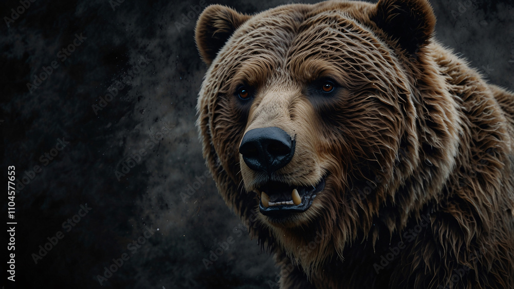 Capturing the Power of Brown Bears on a Dark Background in Stunning Wildlife Photography Capturing the Power of Brown Bears on a Dark Background in Stunning Wildlife Photography