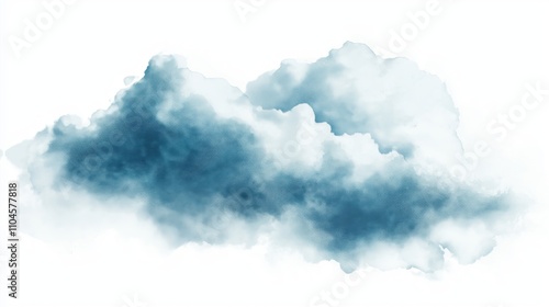 Dreamy watercolor of moonlit clouds - ideal for artistic designs and decor