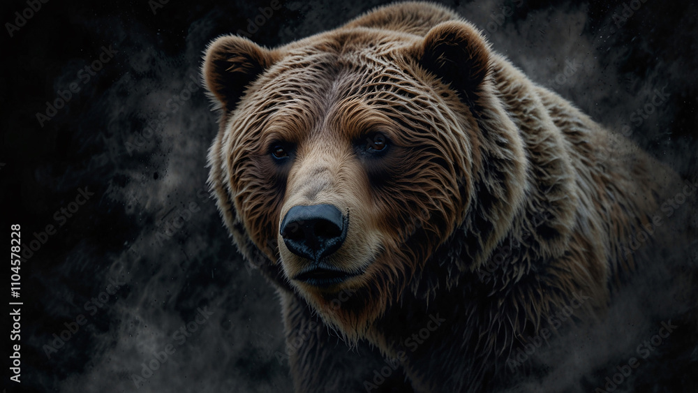 Intense and Moody Brown Bear Photography in Shadowy Dark Settings Intense and Moody Brown Bear Photography in Shadowy Dark Settings