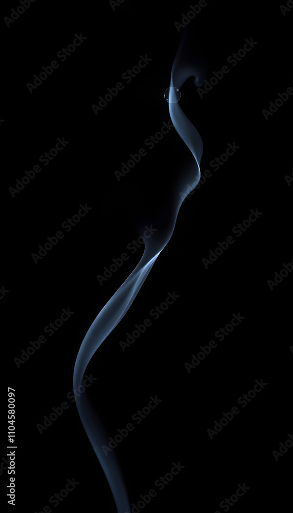 Tiny trail of smoke over dark background isolated with white highlights, png Tiny trail of smoke over dark background isolated with white highlights, png