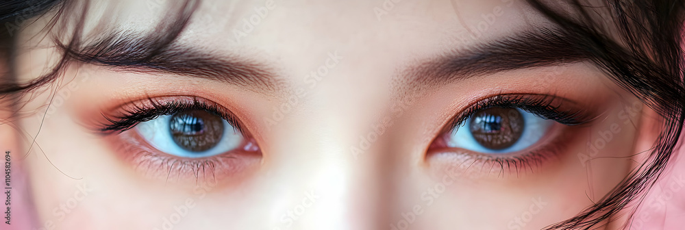 Close-up of Woman's Eyes with Makeup, Intense Gaze, Captivating Beauty, Soft Lighting, High-Resolution Image Close-up of Woman's Eyes with Makeup, Intense Gaze, Captivating Beauty, Soft Lighting, High-Resolution Image