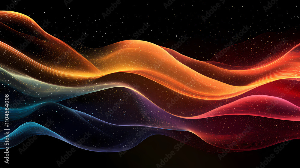 Colorful nebula waves. Galactic. Illustration Colorful nebula waves. Galactic. Illustration