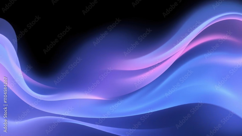Flowing abstract wave design in soft, pastel colors on a black background, desktop, abstract Flowing abstract wave design in soft, pastel colors on a black background, desktop, abstract