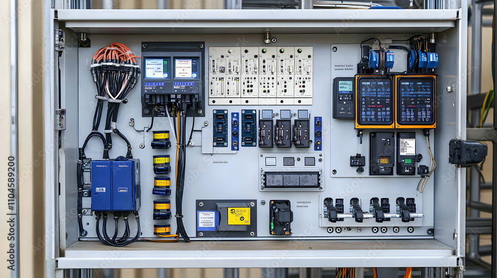 © HQAsset - Industrial Control Panel, Electrical System Components & Wiring Configuration