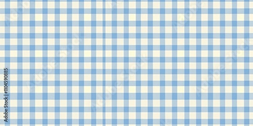 Light blue gingham check fabric texture with crisscross design in baby blue and white hues, traditional, classic