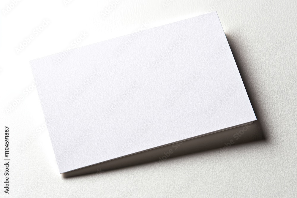 A white card with no writing on it A white card with no writing on it
