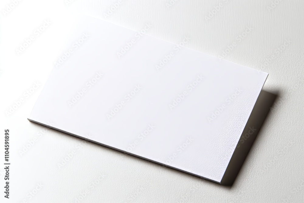 A white card with no writing on it A white card with no writing on it