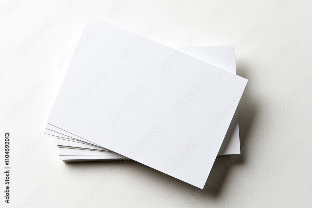 A stack of white business cards with no writing on them A stack of white business cards with no writing on them
