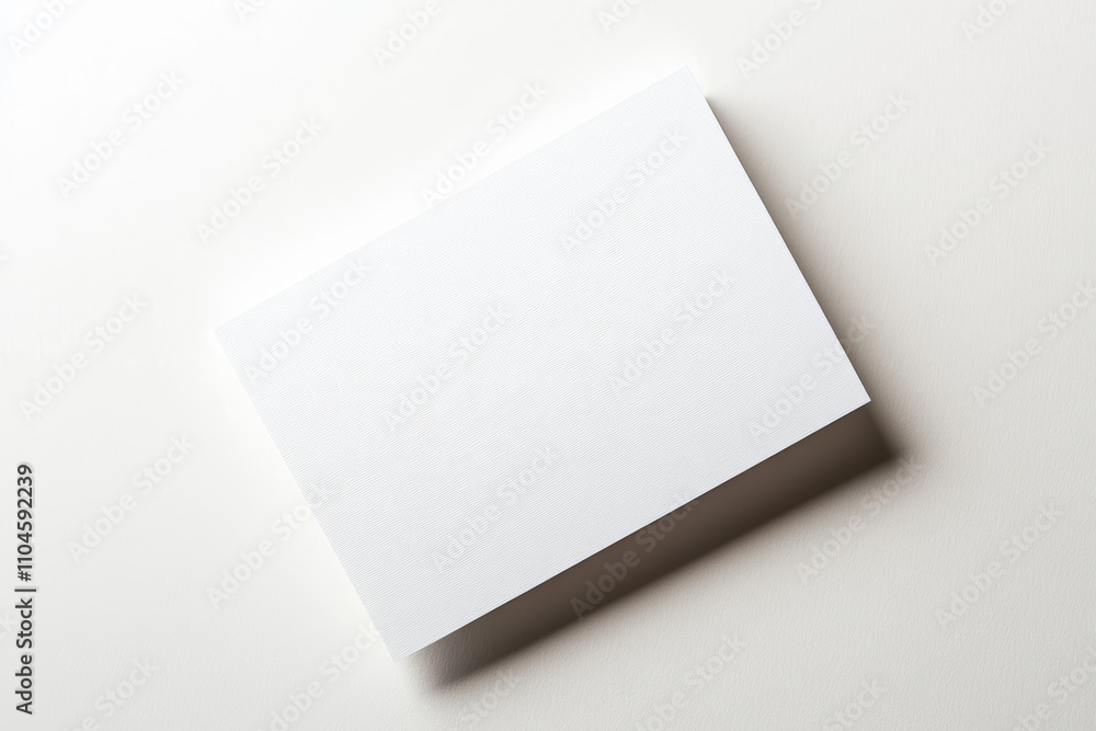 A white card with a pattern on it A white card with a pattern on it