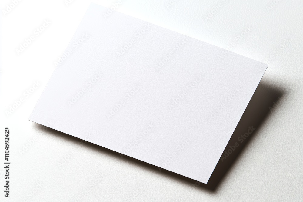 A white card with no writing on it A white card with no writing on it