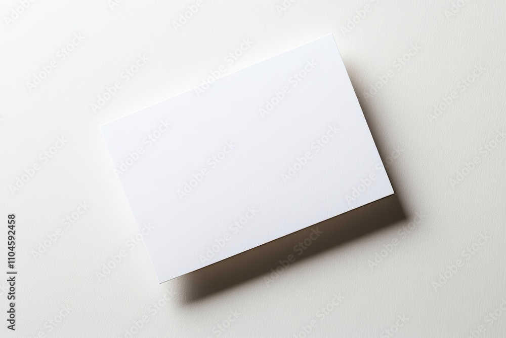 A white card with no writing on it A white card with no writing on it