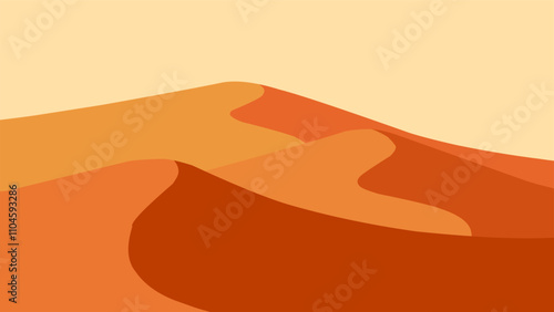 Landscape illustration of sand desert