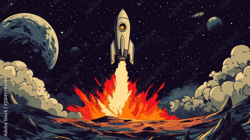 space rocket in space space rocket in space