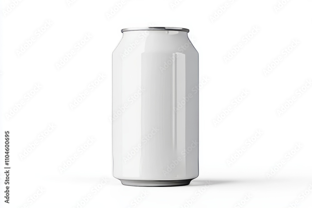 A can of soda is sitting on a white background A can of soda is sitting on a white background