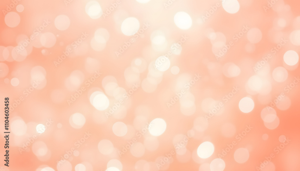 Abstract blurred coral or peach magic glitter background with copy space isolated with white highlights, png Abstract blurred coral or peach magic glitter background with copy space isolated with white highlights, png