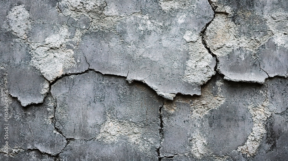 Cracked Gray Concrete Wall Texture with Weathered Surface Patterns Cracked Gray Concrete Wall Texture with Weathered Surface Patterns