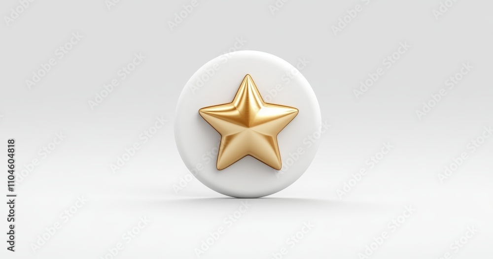 Gold Star Icon Design for Rating and Review Symbol in Minimalist Style for Success and Quality Evaluation Gold Star Icon Design for Rating and Review Symbol in Minimalist Style for Success and Quality Evaluation