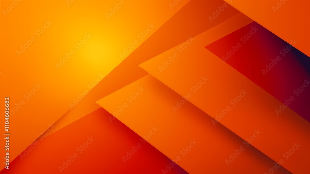 Bright Orange Geometric Background with Shapes Bright Orange Geometric Background with Shapes