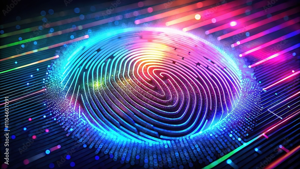 Biometric Fingerprint Scan - AI Long Exposure Biometric Fingerprint Scan - AI Long Exposure