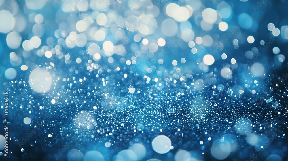 Blue Bokeh Lights Glittering Background for Abstract Art Design Blue Bokeh Lights Glittering Background for Abstract Art Design