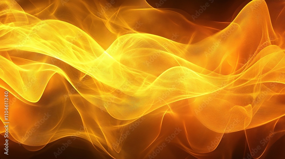 Abstract Golden Waves Flowing in Dynamic Fashion for Background Use Abstract Golden Waves Flowing in Dynamic Fashion for Background Use