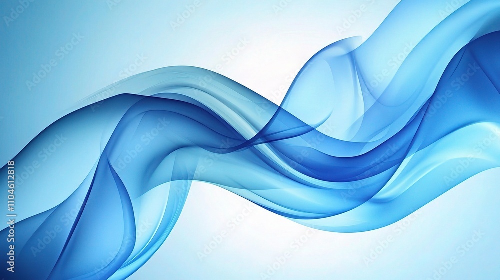 Obraz premium Soft Blue Wave Abstract Background for Creative Designs