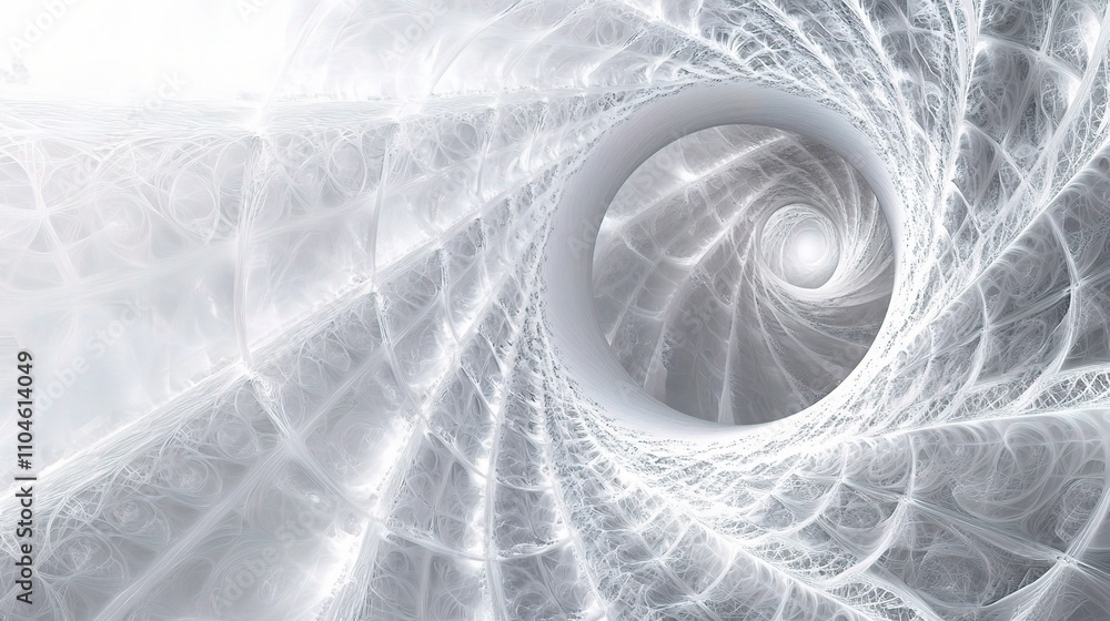Naklejka premium Abstract Spiral Design in Light Shades with Ethereal Atmosphere
