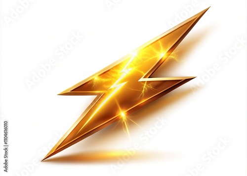 Golden Lightning Bolt - Super Speed Hero Symbol