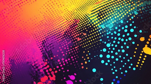 Wallpaper Mural Vibrant Abstract Background with Dots and Colorful Patterns Torontodigital.ca