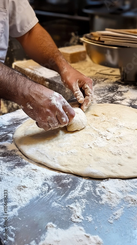 Artisan Sourdough Pizza Dough Shaping Process